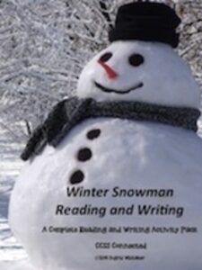 Winter Reading and Writing Snowman Activity Pack